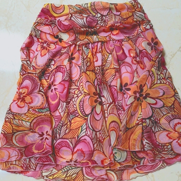 Nine & Company Ladies Skirt 8 Floral Multicolored - Picture 2 of 6